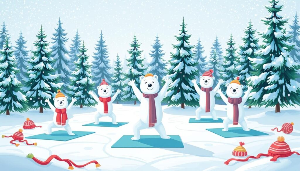 Winter-Themed Yoga for Kids: Let’s Become Snowflakes and Polar Bears!