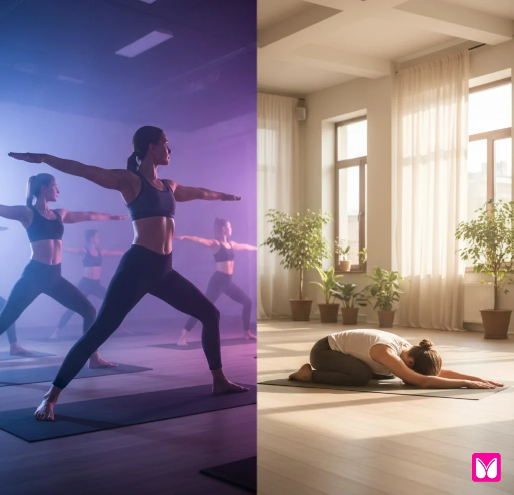 Different yoga poses