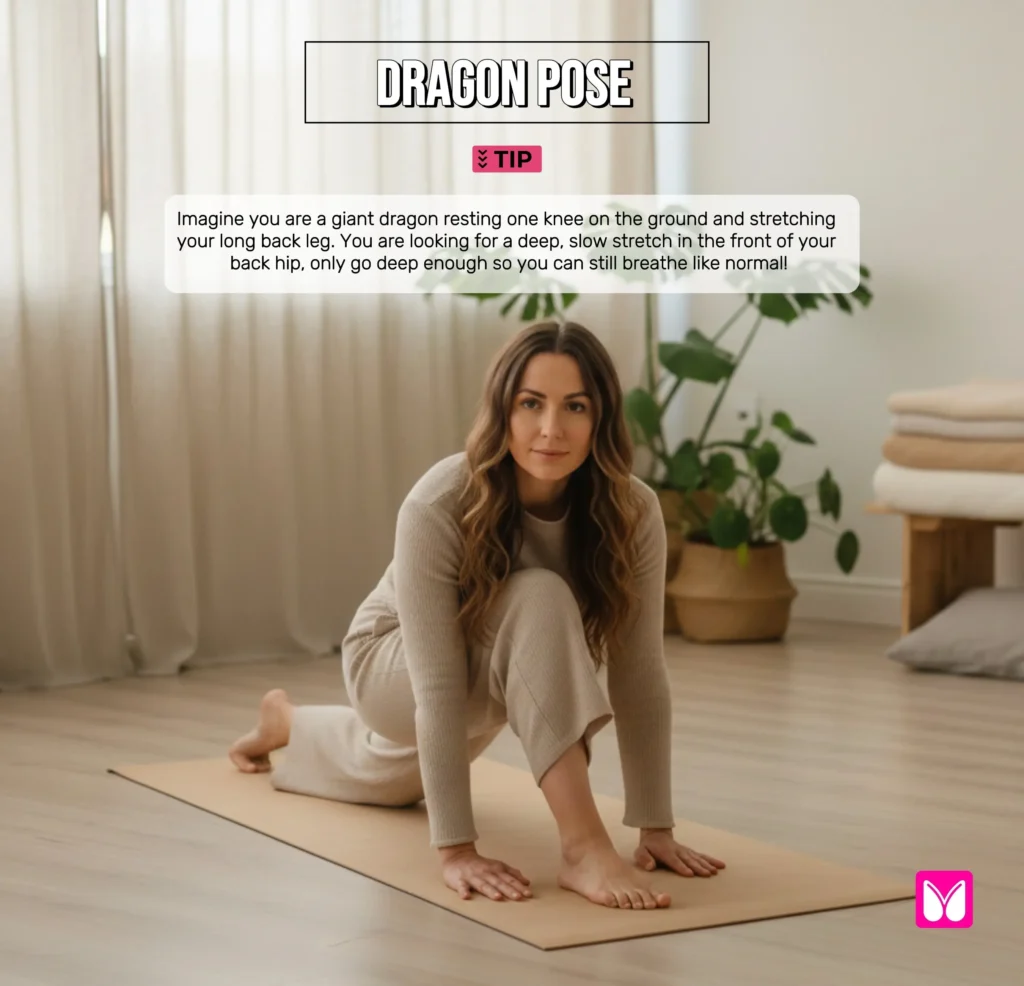 dragon pose as a yin yoga