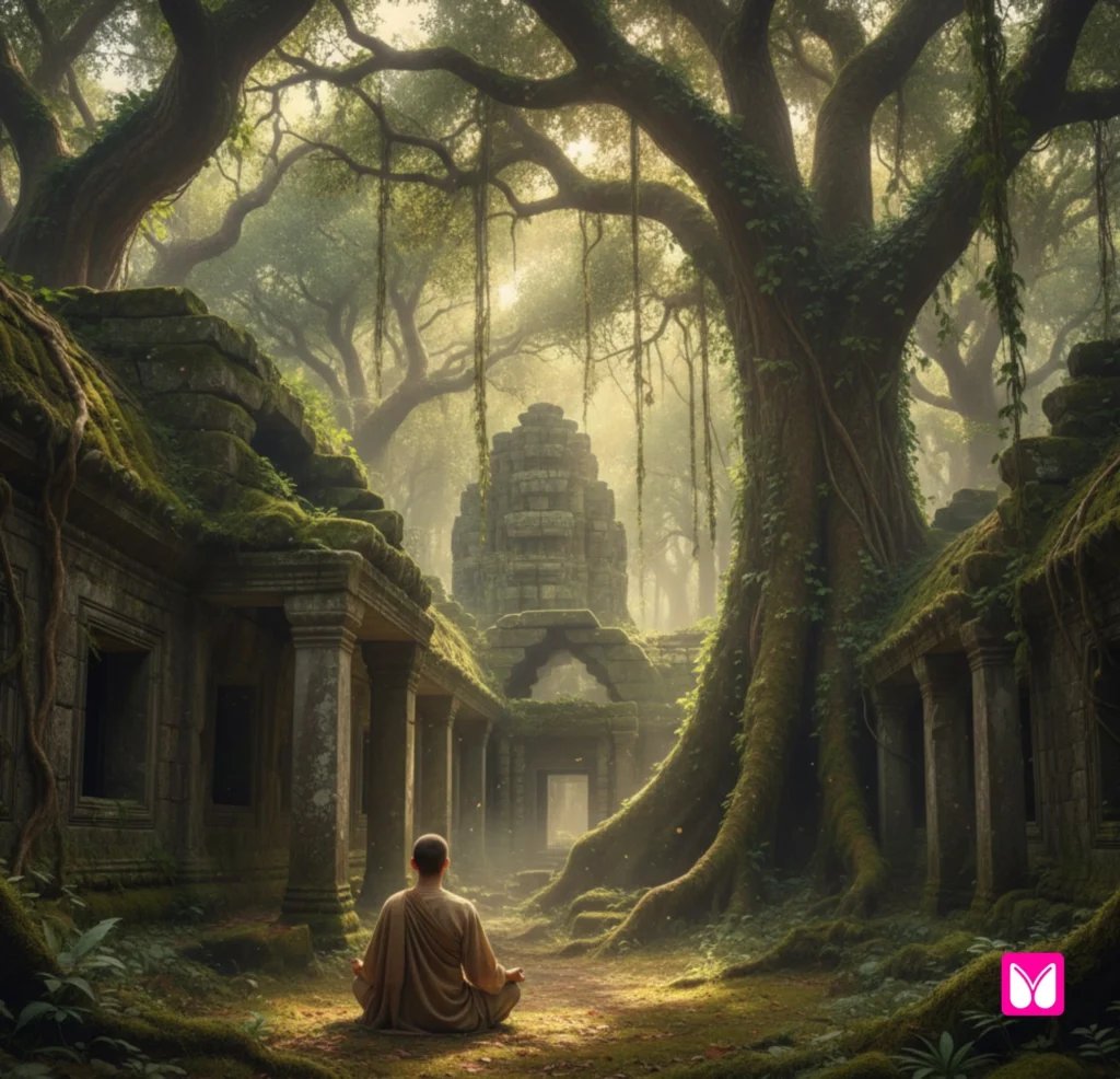 “Diagram showing proper Asana posture and breath control for classical yoga practice